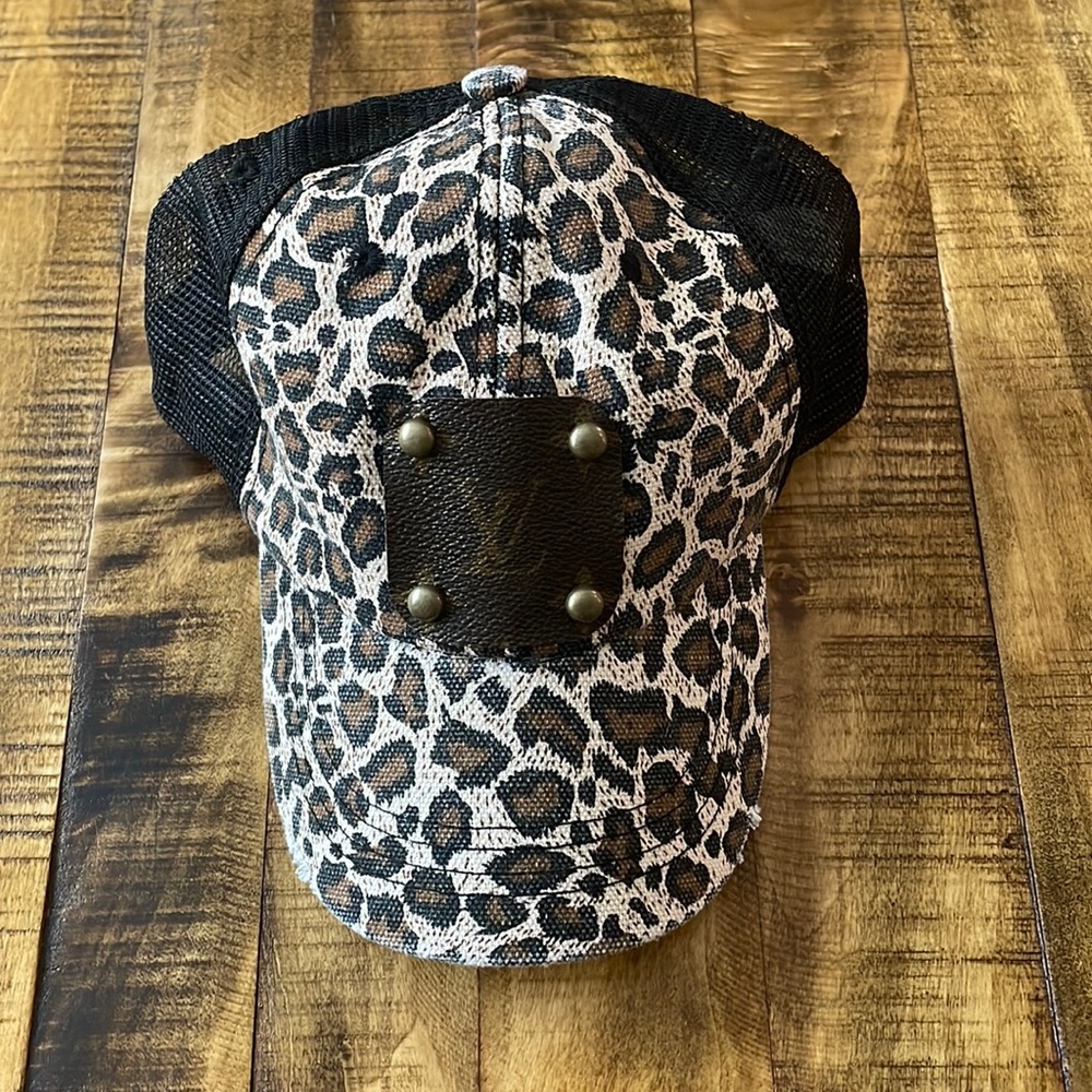Vintage Boho black leopard hat